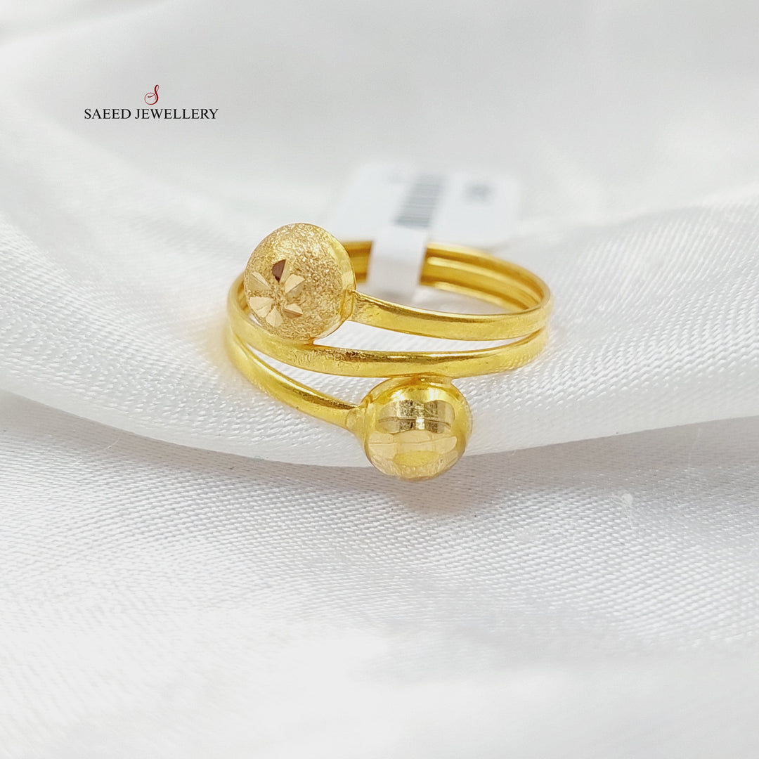 21K Gold Balls Ring by Saeed Jewelry - Image 1