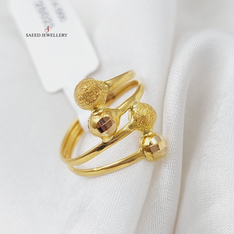 21K Gold Balls Ring by Saeed Jewelry - Image 5