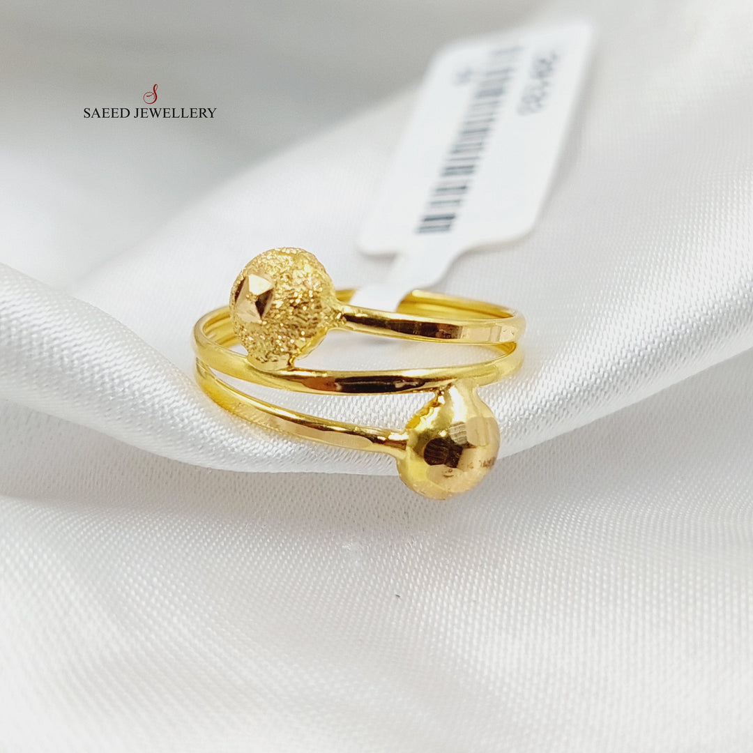 21K Gold Balls Ring by Saeed Jewelry - Image 3