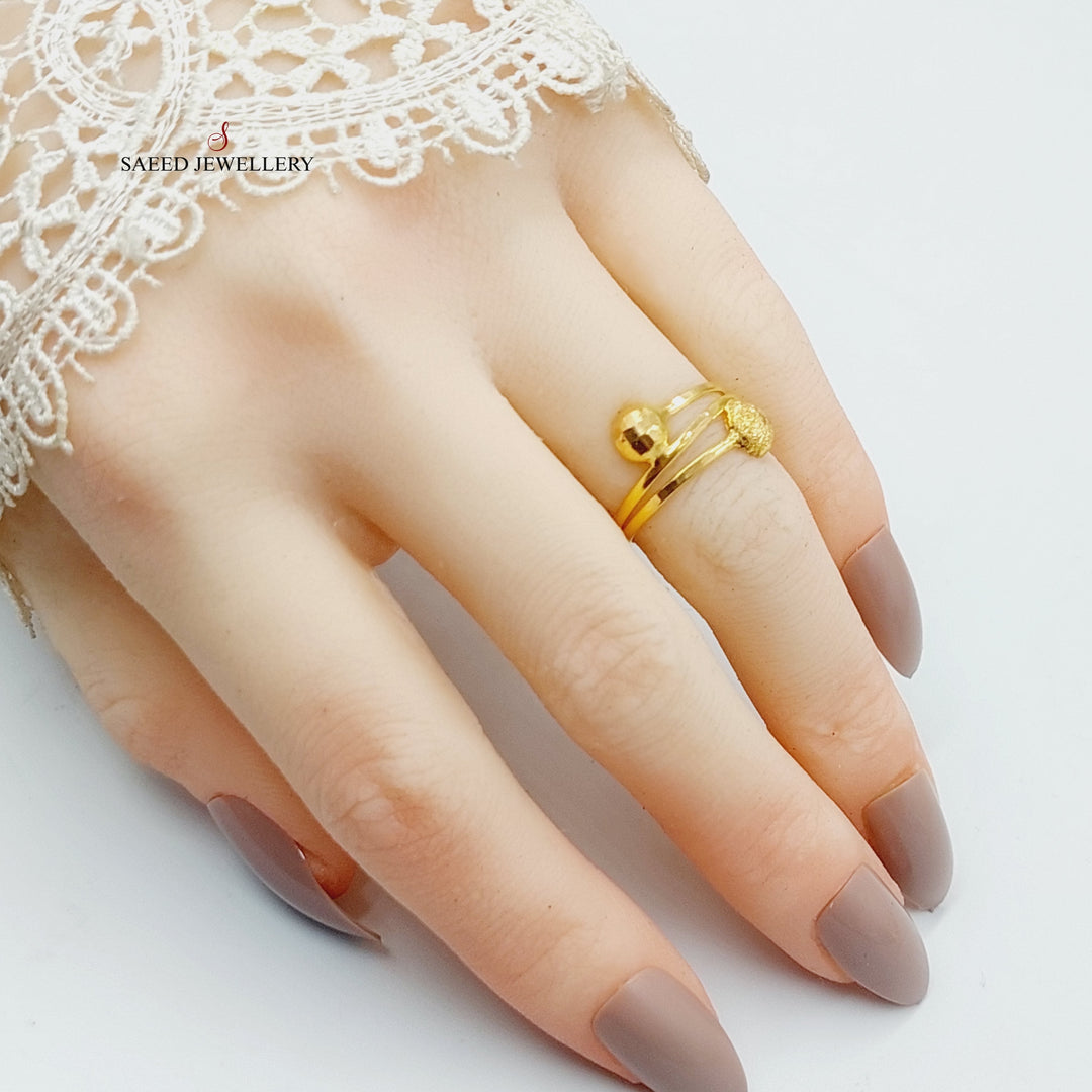 21K Gold Balls Ring by Saeed Jewelry - Image 4