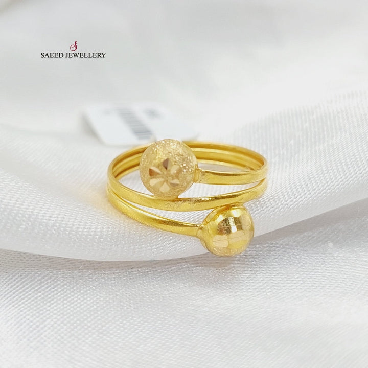 21K Gold Balls Ring by Saeed Jewelry - Image 4