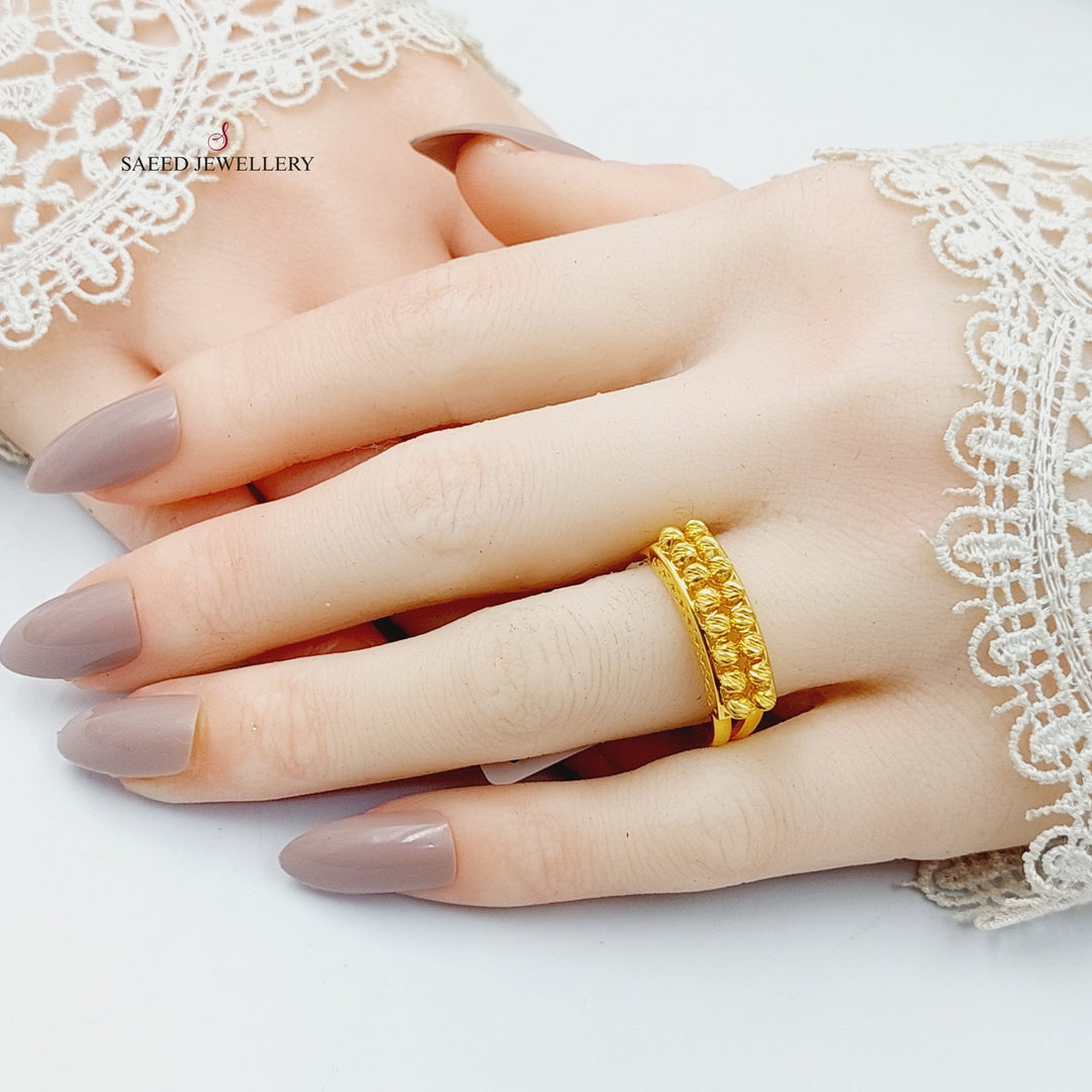 21K Gold Balls Ring by Saeed Jewelry - Image 4