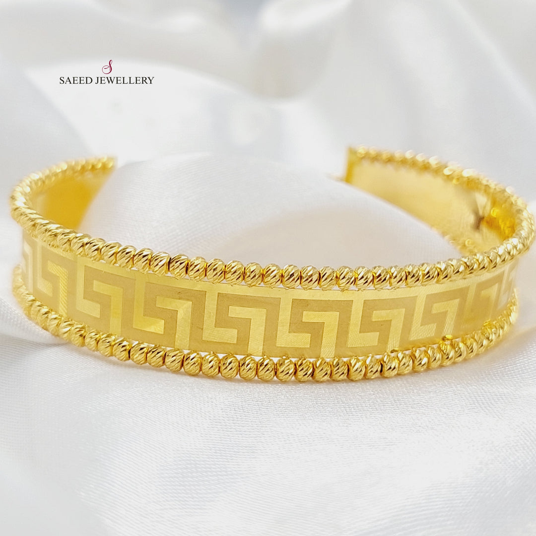 21K Gold Balls Virna Bangle Bracelet by Saeed Jewelry - Image 1