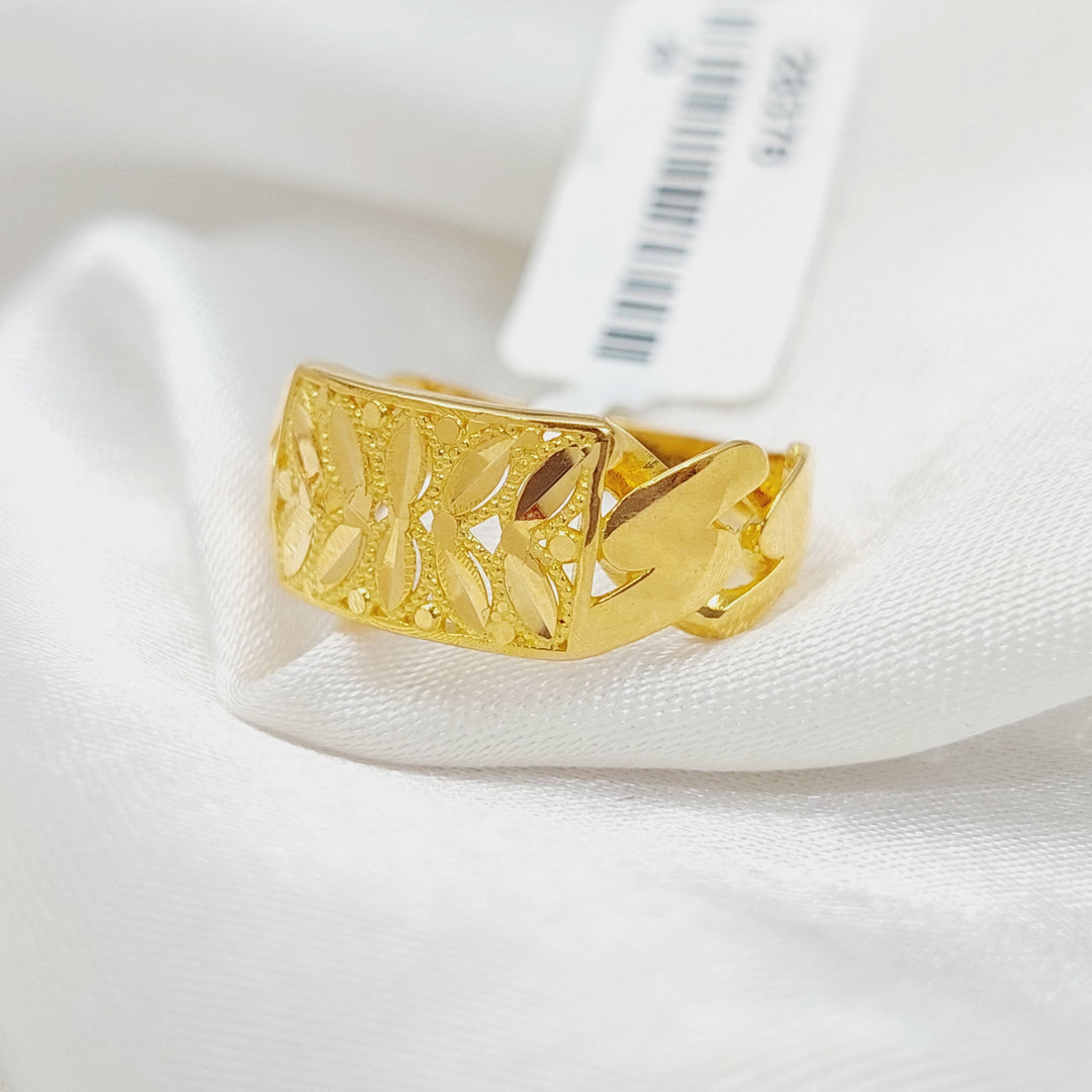 21K Gold Bar Ring by Saeed Jewelry - Image 3