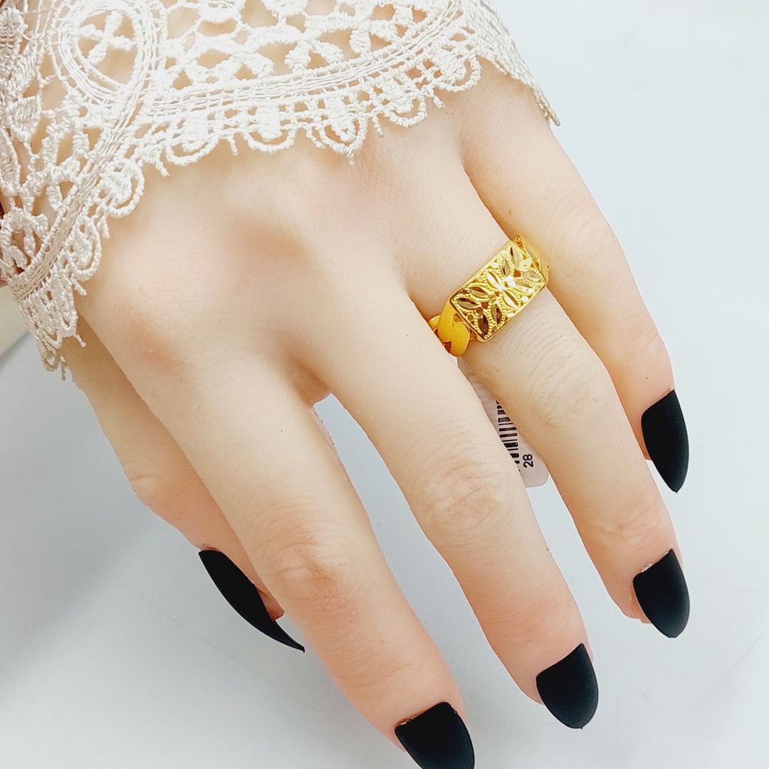 21K Gold Bar Ring by Saeed Jewelry - Image 4