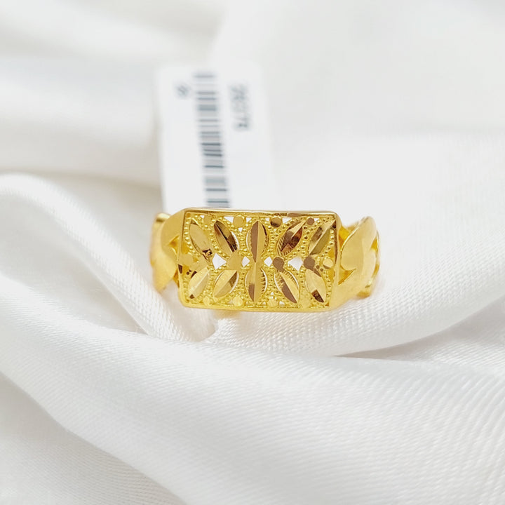 21K Gold Bar Ring by Saeed Jewelry - Image 1