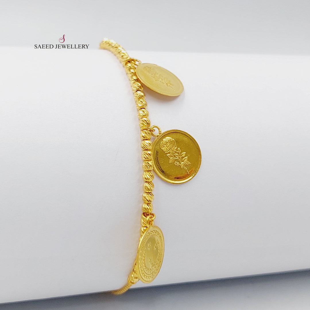 21K Gold Balls Bracelet by Saeed Jewelry - Image 1