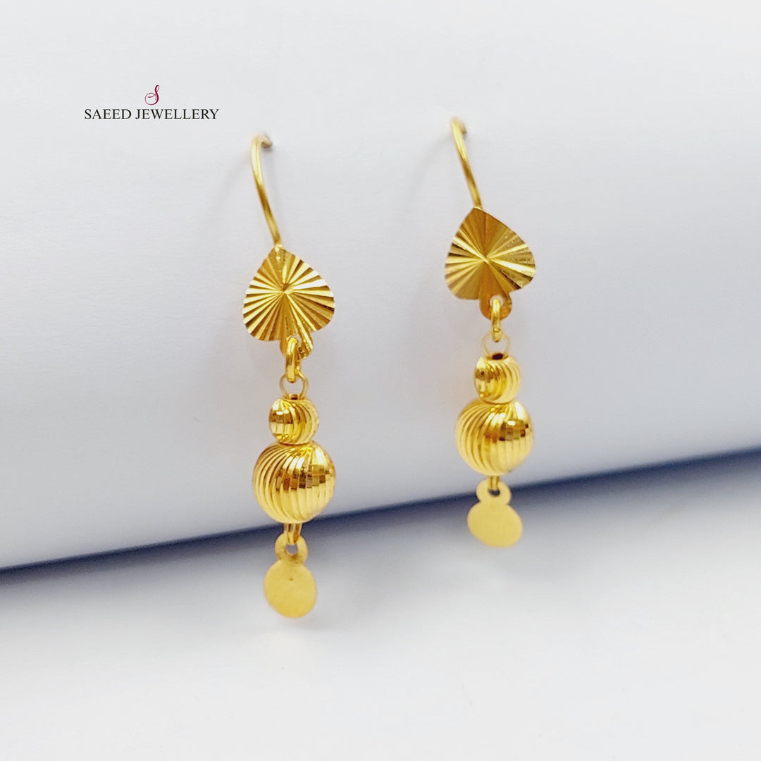 21K Gold Balls Earrings by Saeed Jewelry - Image 2