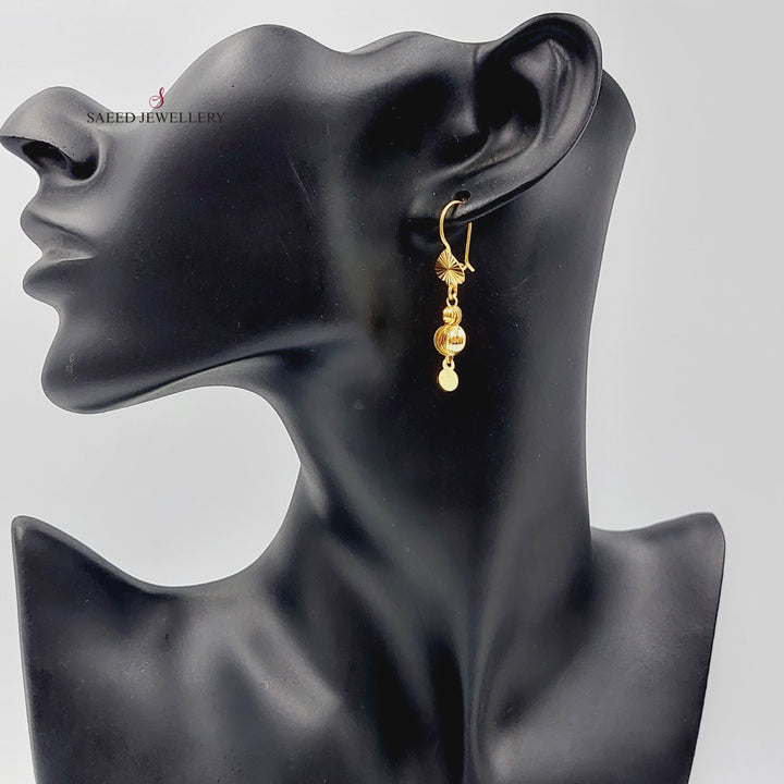 21K Gold Balls Earrings by Saeed Jewelry - Image 3