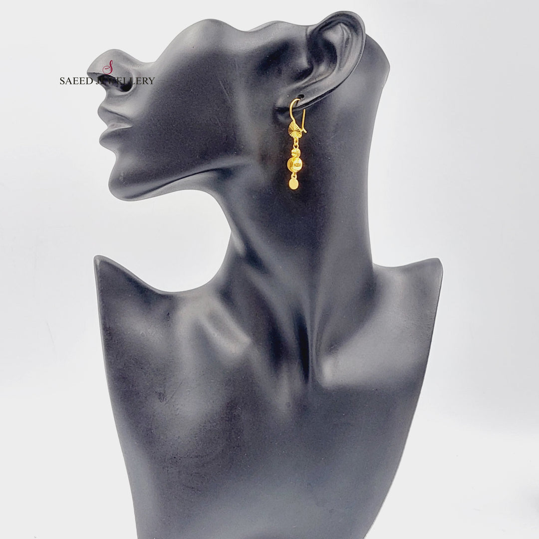 21K Gold Balls Earrings by Saeed Jewelry - Image 4