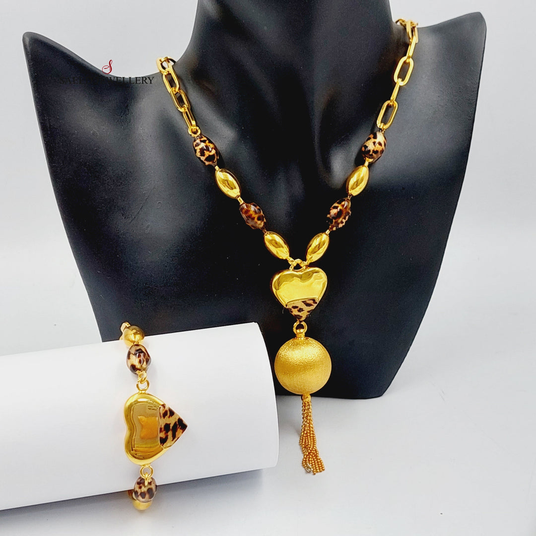 21K Gold Two Pieces Balls Set by Saeed Jewelry - Image 3