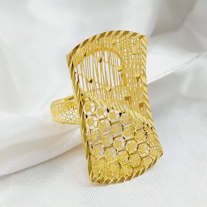 21K Gold Beehive Ring by Saeed Jewelry - Image 3