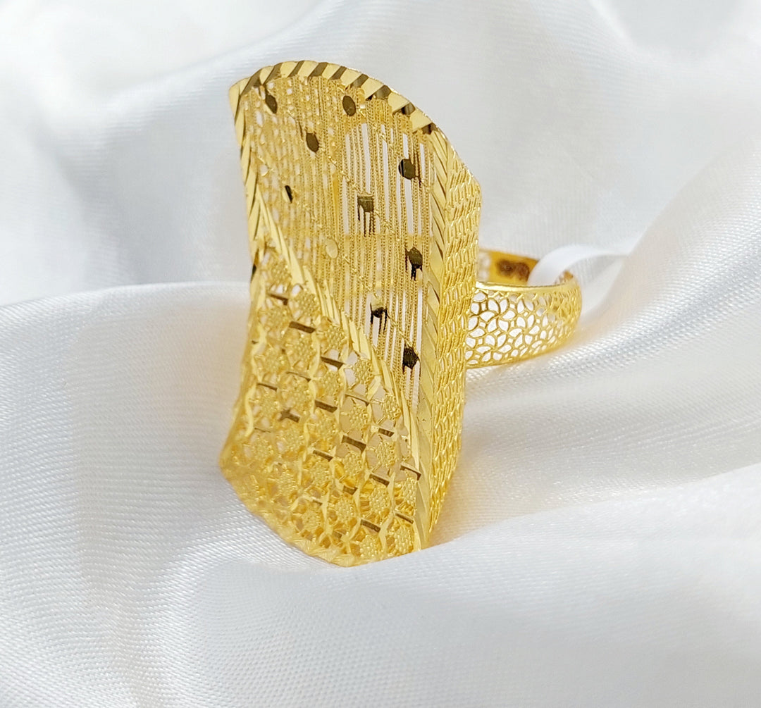 21K Gold Beehive Ring by Saeed Jewelry - Image 2