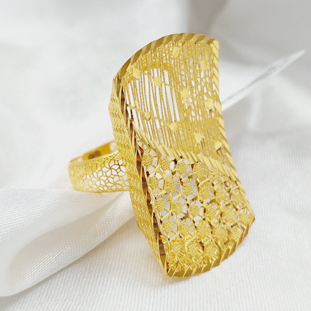 21K Gold Beehive Ring by Saeed Jewelry - Image 4