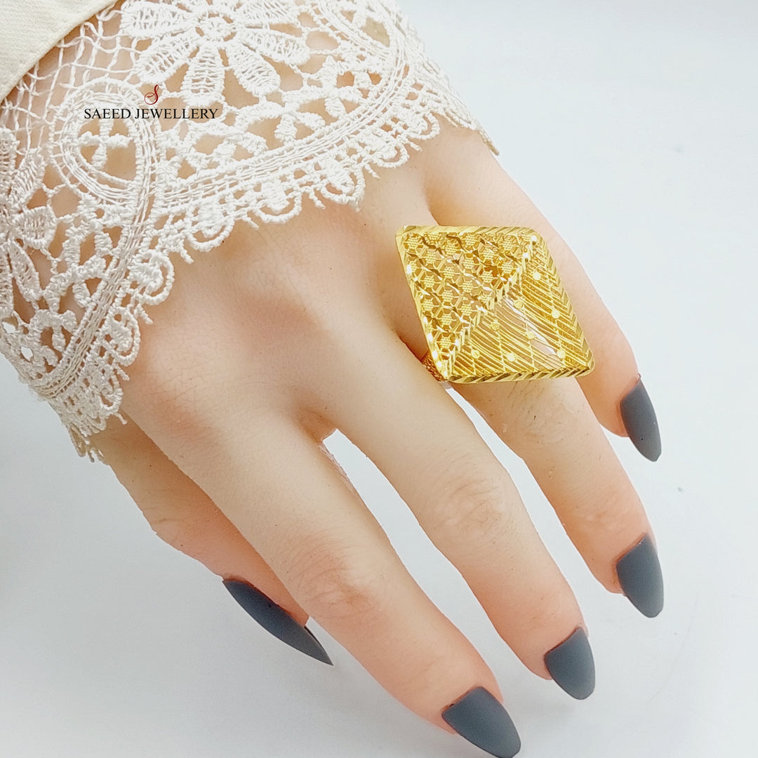 21K Gold Beehive Ring by Saeed Jewelry - Image 1