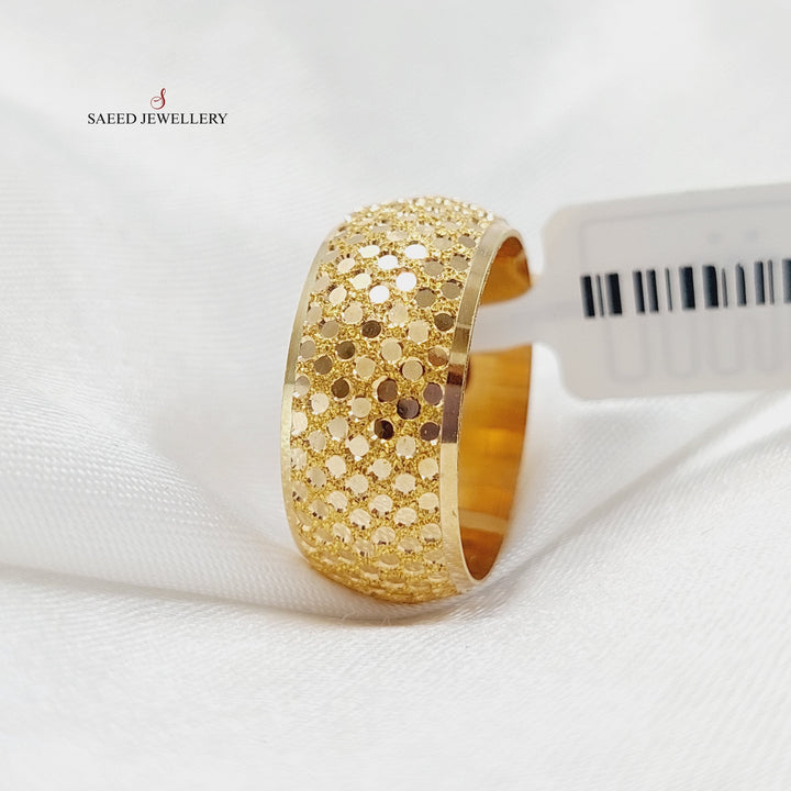 21K Gold Beehive Wedding Ring by Saeed Jewelry - Image 3