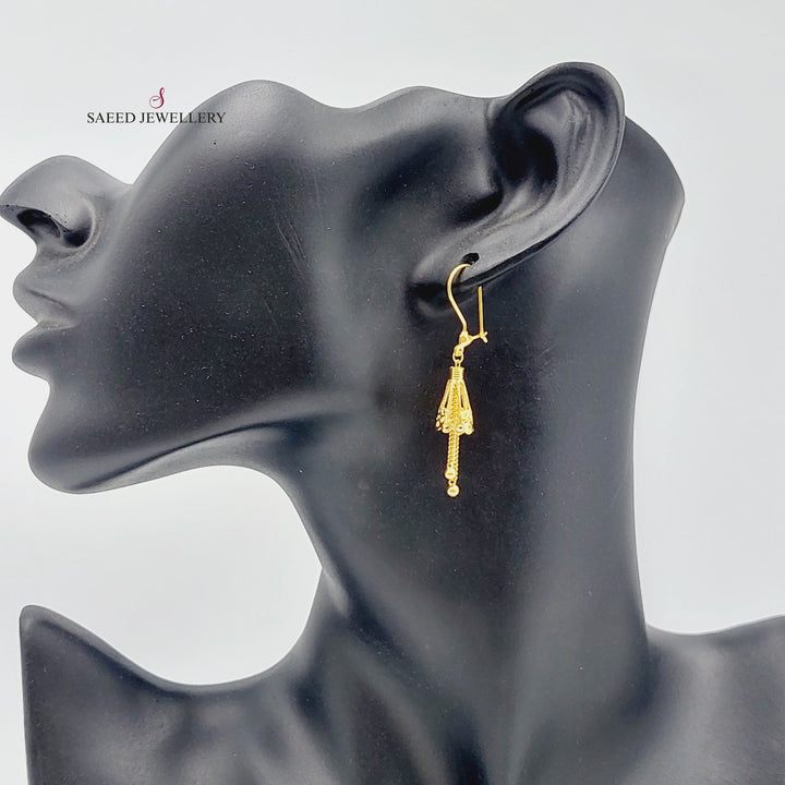 21K Gold Bell Earrings by Saeed Jewelry - Image 2