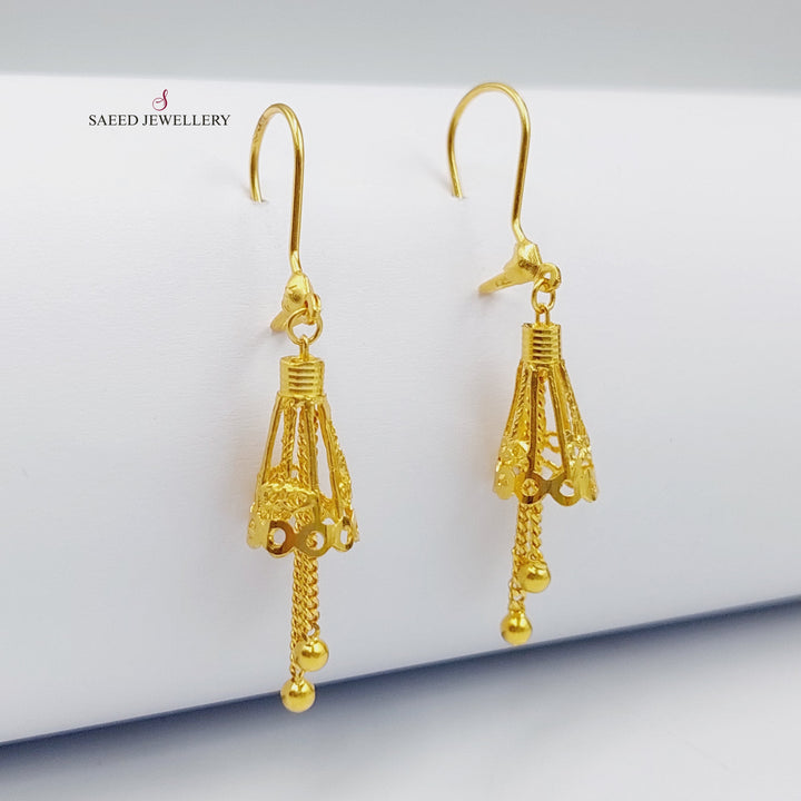 21K Gold Bell Earrings by Saeed Jewelry - Image 1