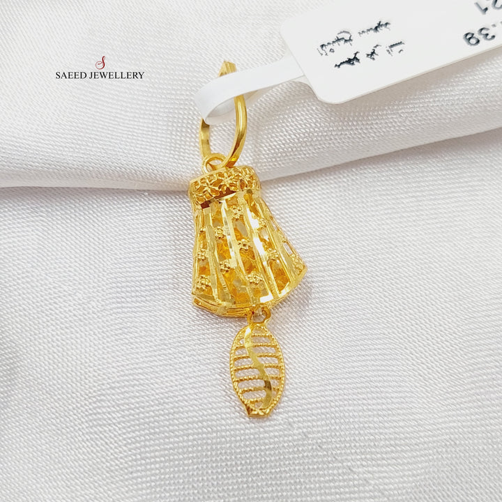 21K Gold Bell Pendant by Saeed Jewelry - Image 1