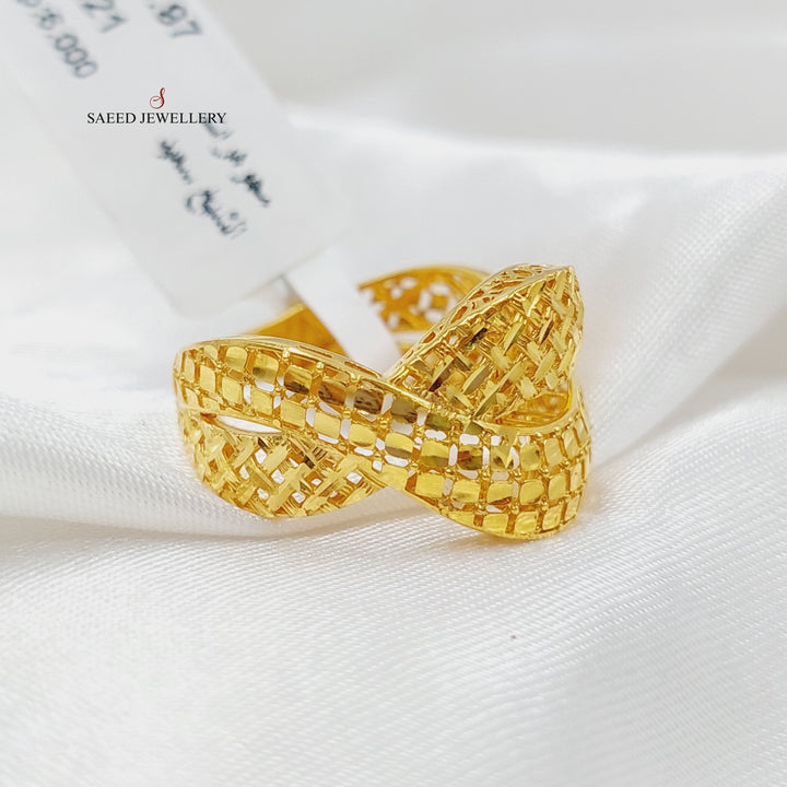 21K Gold Belt Ring by Saeed Jewelry - Image 2