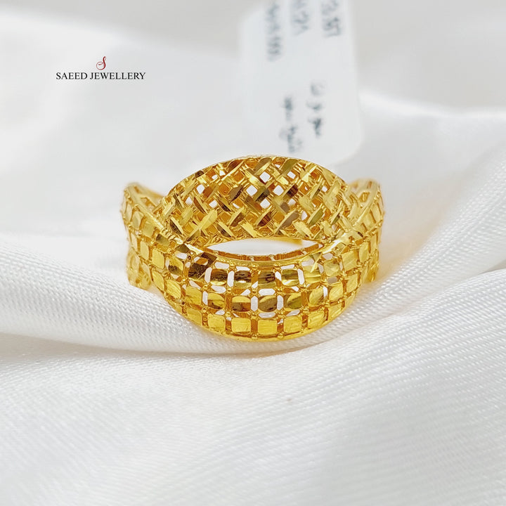 21K Gold Belt Ring by Saeed Jewelry - Image 1