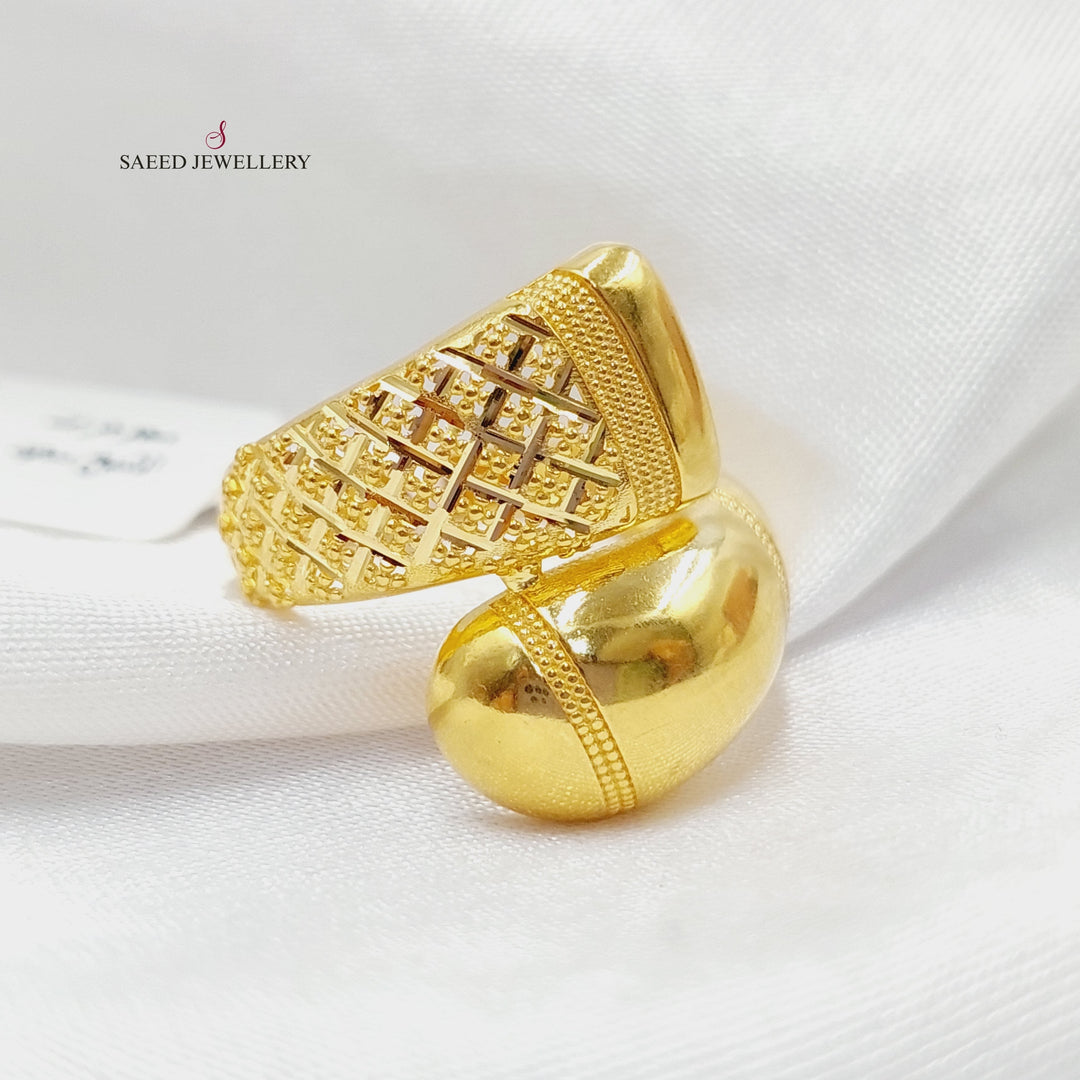 21K Gold Belt Ring by Saeed Jewelry - Image 1