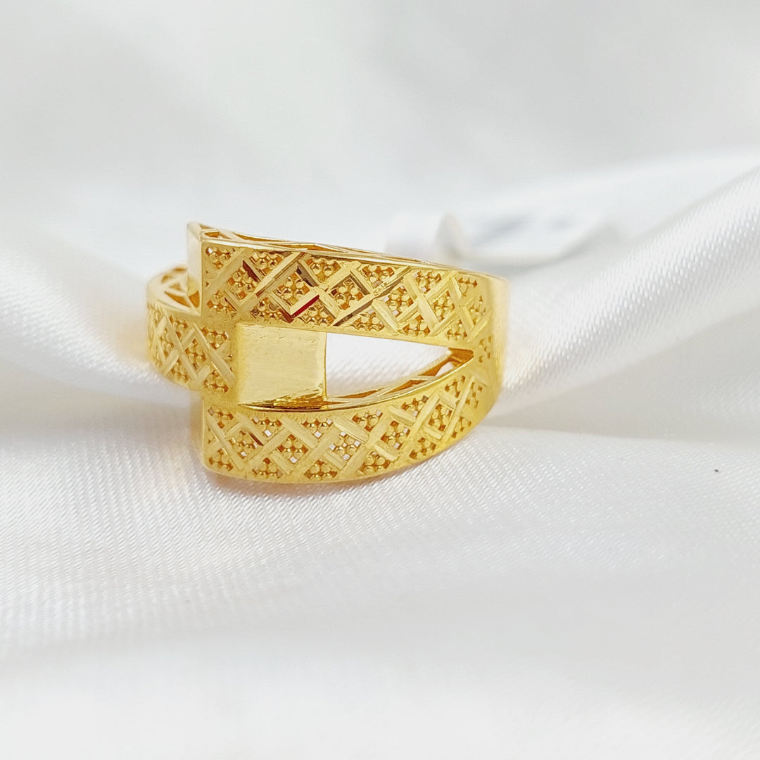 21K Gold Belt Ring by Saeed Jewelry - Image 2