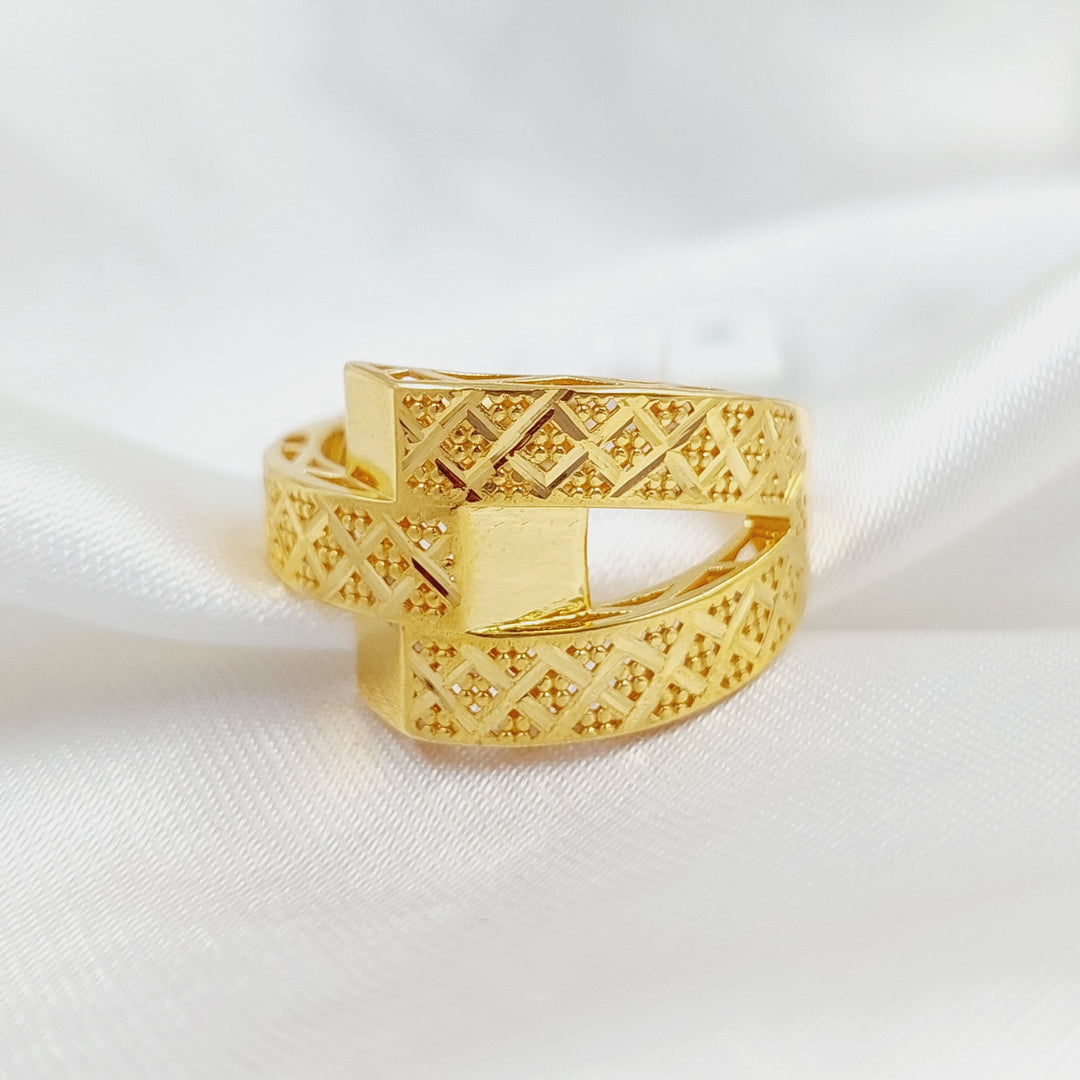 21K Gold Belt Ring by Saeed Jewelry - Image 3