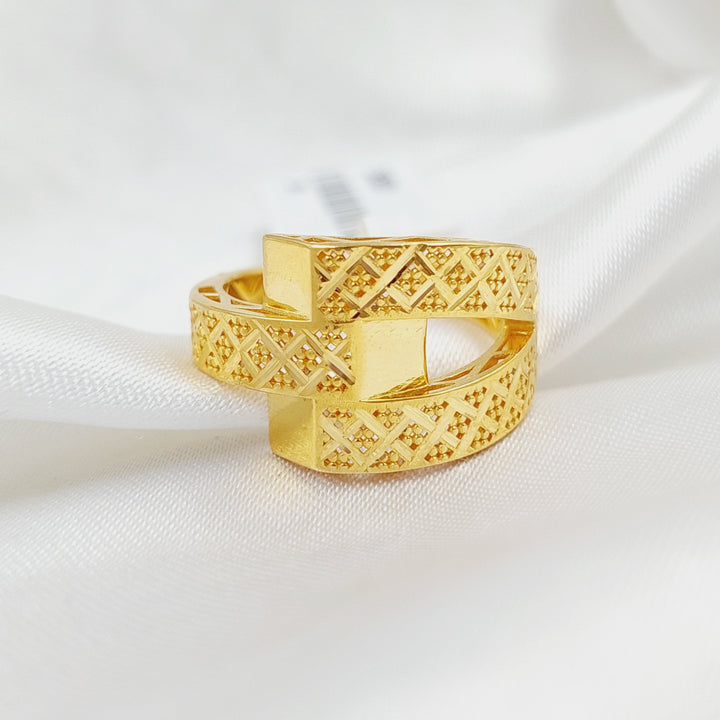 21K Gold Belt Ring by Saeed Jewelry - Image 1