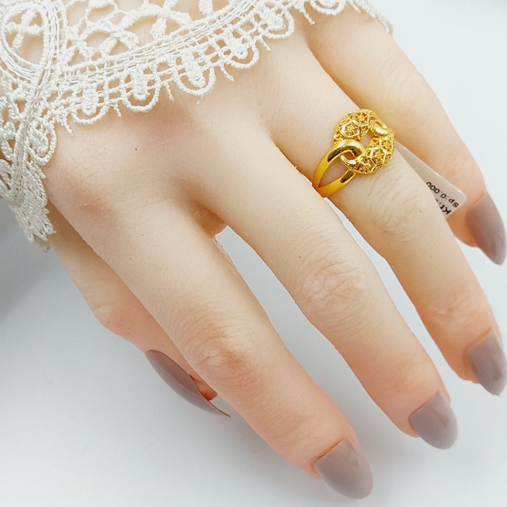 21K Gold Belt Ring by Saeed Jewelry - Image 2