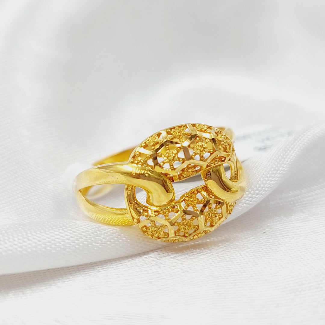 21K Gold Belt Ring by Saeed Jewelry - Image 4