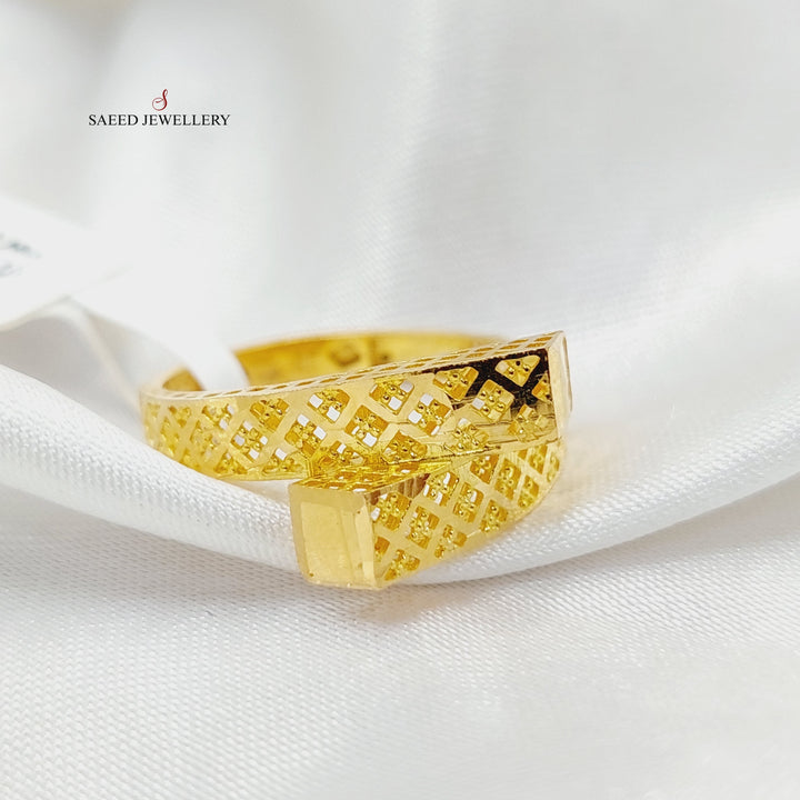 21K Gold Belt Ring by Saeed Jewelry - Image 3