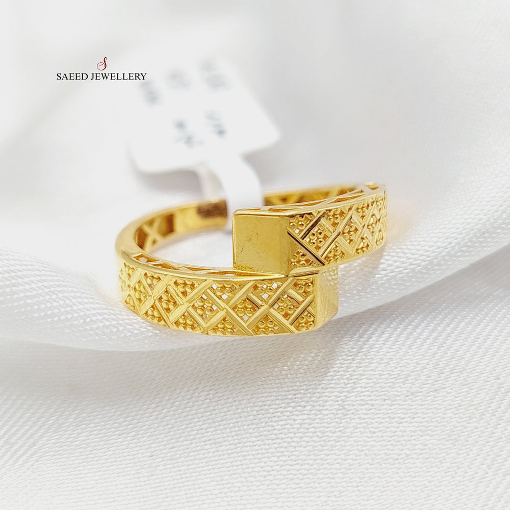 21K Gold Belt Ring by Saeed Jewelry - Image 2