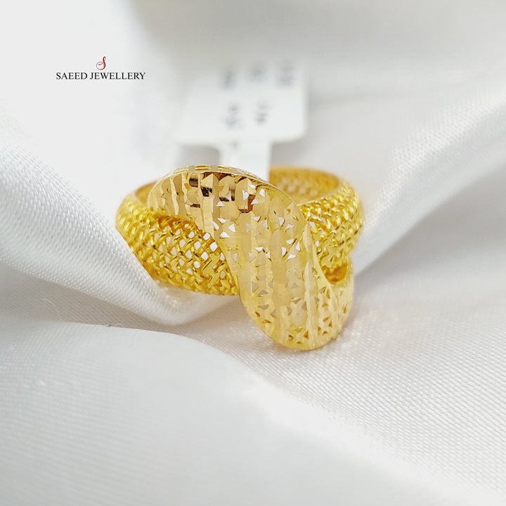 21K Gold Belt Ring by Saeed Jewelry - Image 2