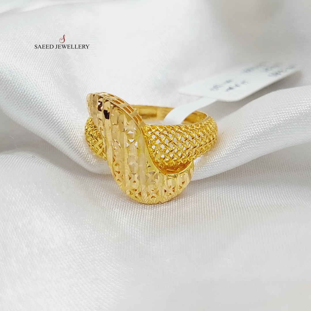 21K Gold Belt Ring by Saeed Jewelry - Image 4