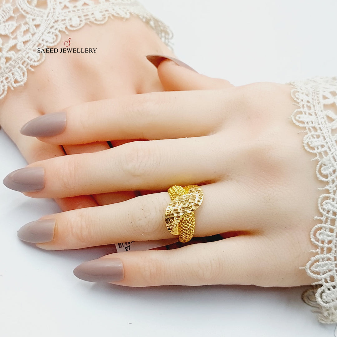 21K Gold Belt Ring by Saeed Jewelry - Image 5