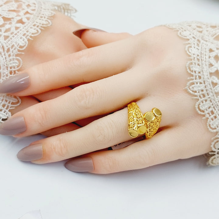 21K Gold Belt Ring by Saeed Jewelry - Image 3