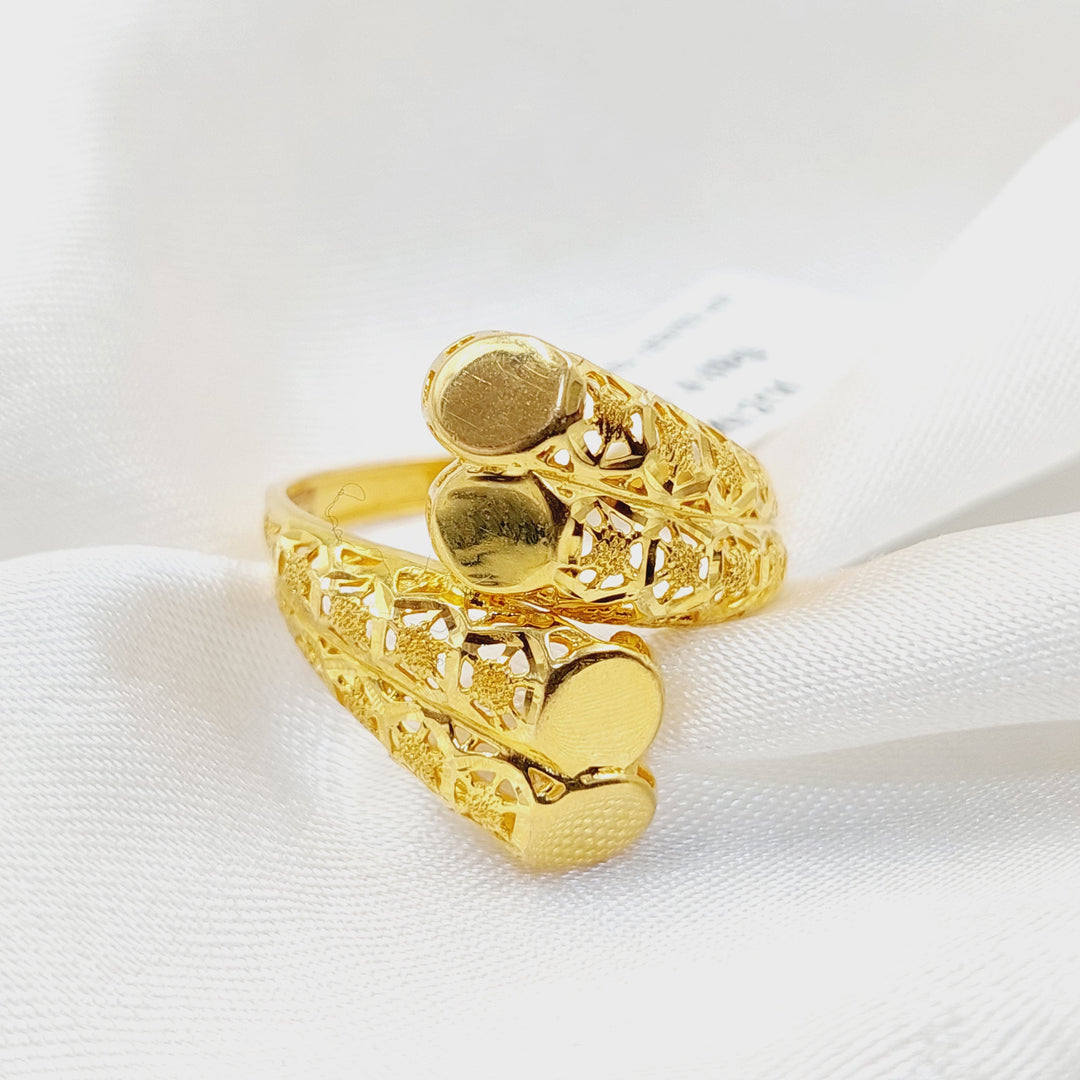 21K Gold Belt Ring by Saeed Jewelry - Image 1