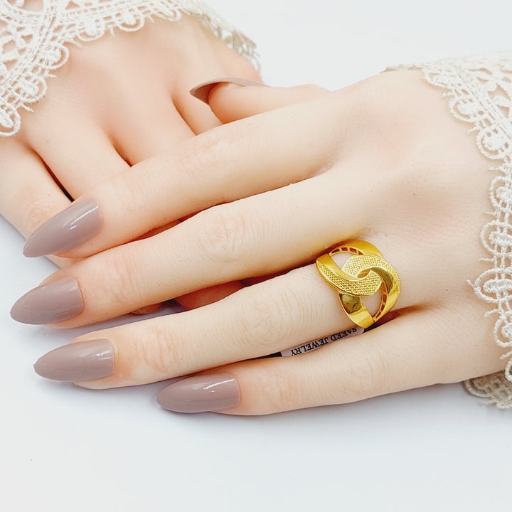 21K Gold Belt Ring by Saeed Jewelry - Image 4