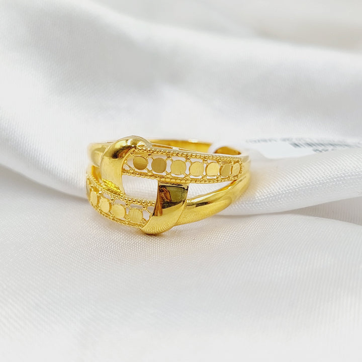 21K Gold Belt Ring by Saeed Jewelry - Image 4