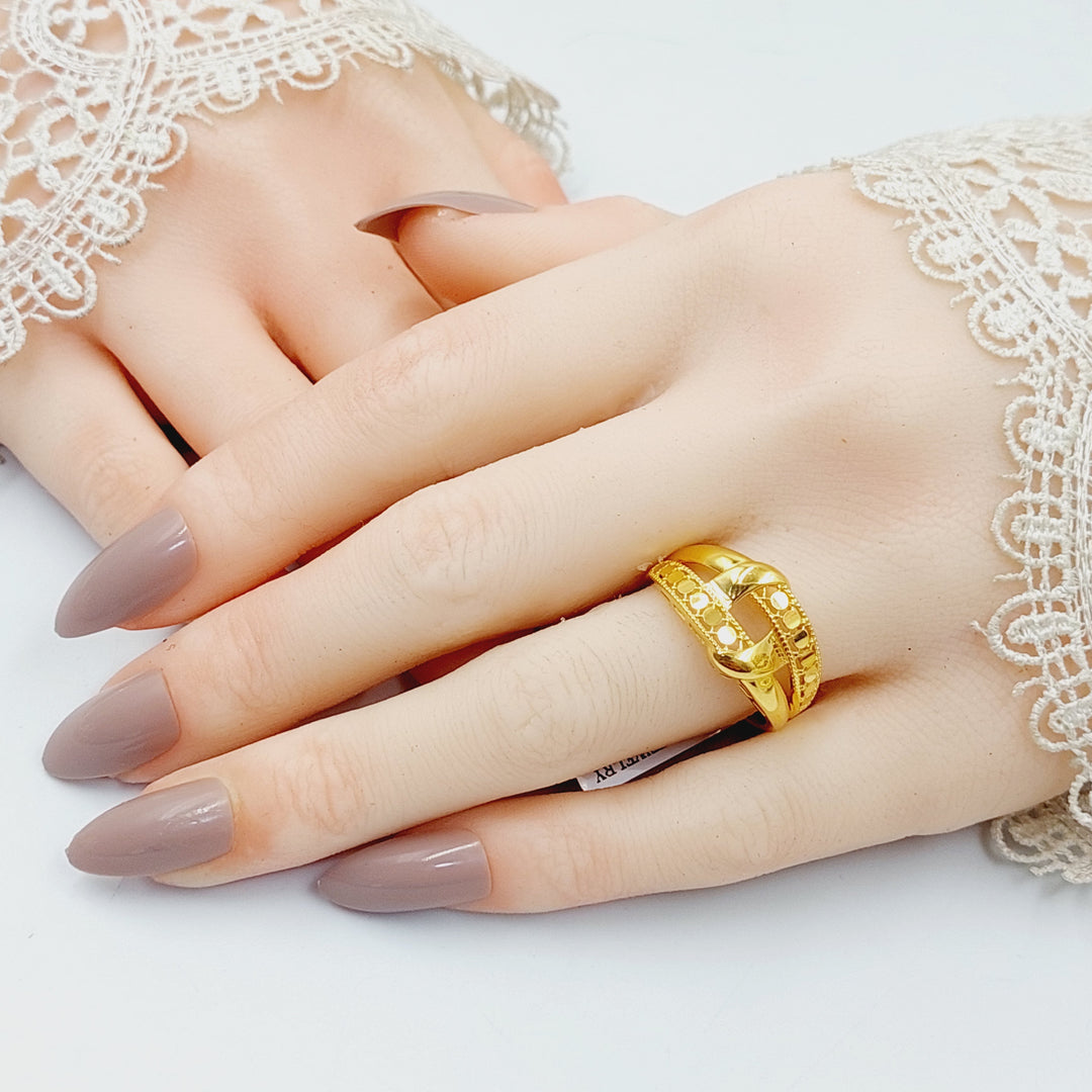 21K Gold Belt Ring by Saeed Jewelry - Image 5