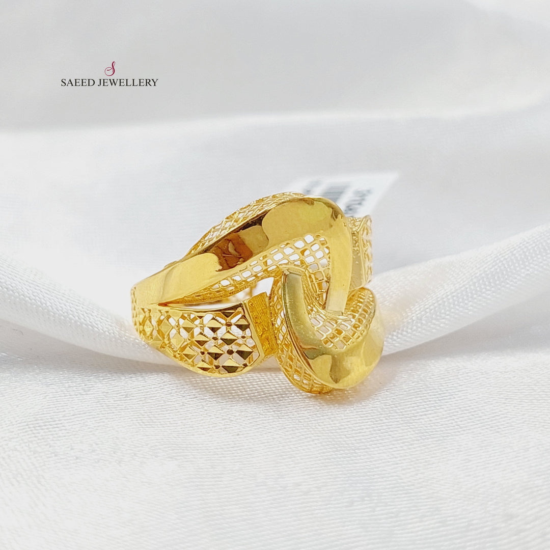 21K Gold Belt Ring by Saeed Jewelry - Image 2