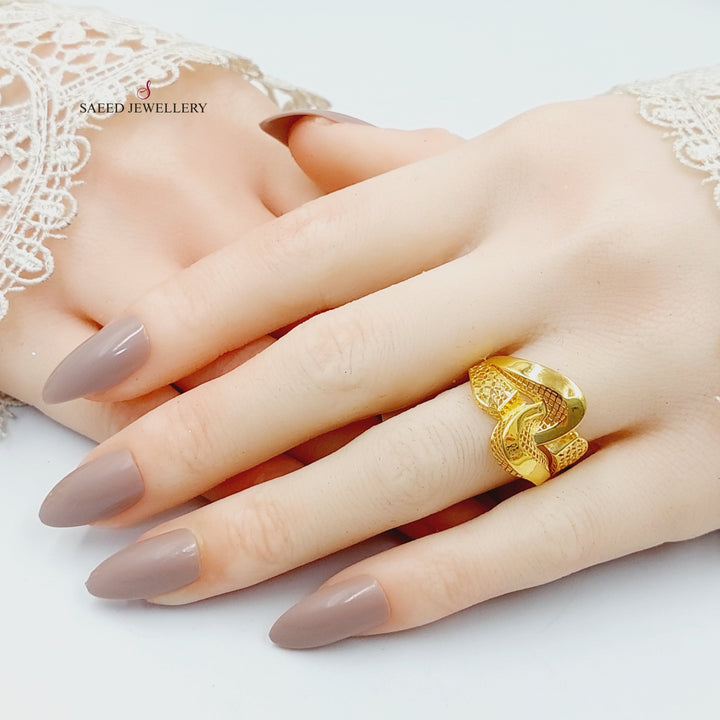 21K Gold Belt Ring by Saeed Jewelry - Image 4