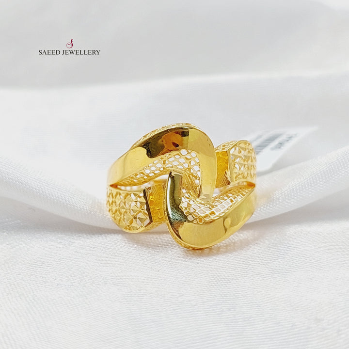 21K Gold Belt Ring by Saeed Jewelry - Image 1