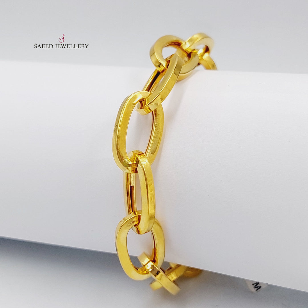 21K Gold Bold Cuban Links Bracelet by Saeed Jewelry - Image 1