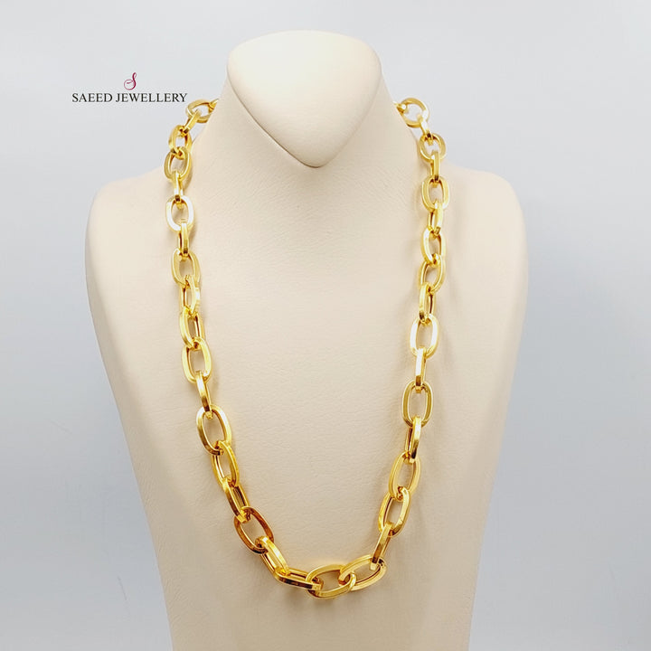 21K Gold Bold Cuban Links Necklace by Saeed Jewelry - Image 4