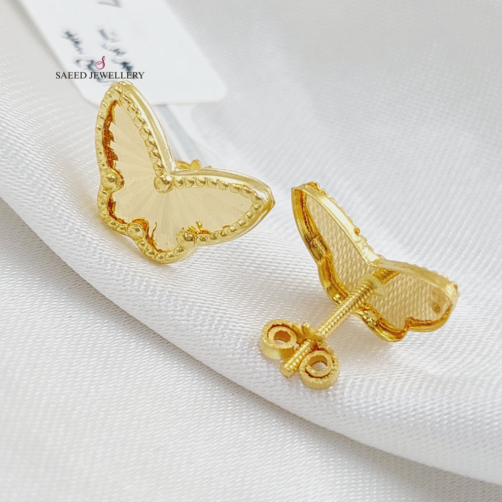 18K Gold Butterfly Earrings by Saeed Jewelry - Image 3