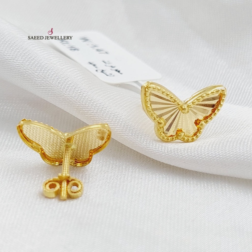 18K Gold Butterfly Earrings by Saeed Jewelry - Image 2