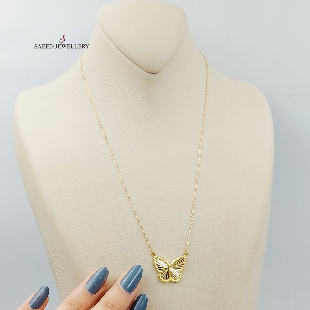 18K Gold Butterfly Necklace by Saeed Jewelry - Image 9