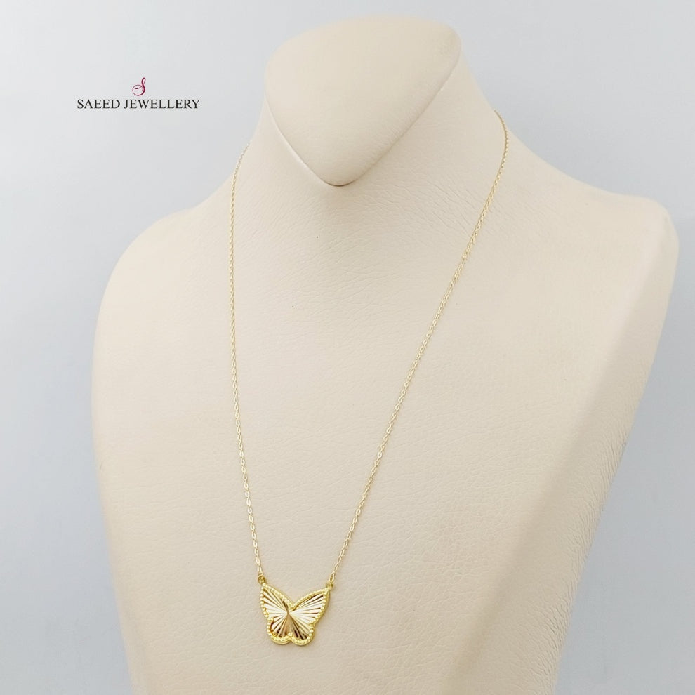 18K Gold Butterfly Necklace by Saeed Jewelry - Image 7